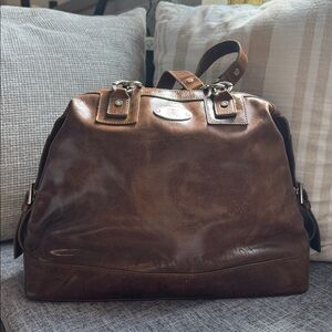 Celine Beautiful Brown Glazed Leather Hand Bag
